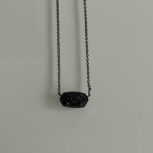 Kendra Scott Elisa Necklace in Black Drusy